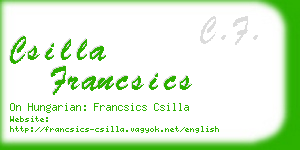 csilla francsics business card